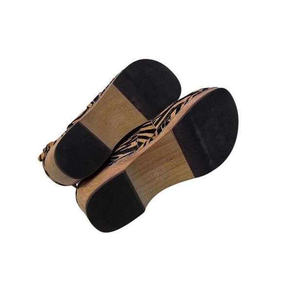 Silent D Georgia Clogs Size 40 Cow Hair Animal Print - Picture 8 of 10